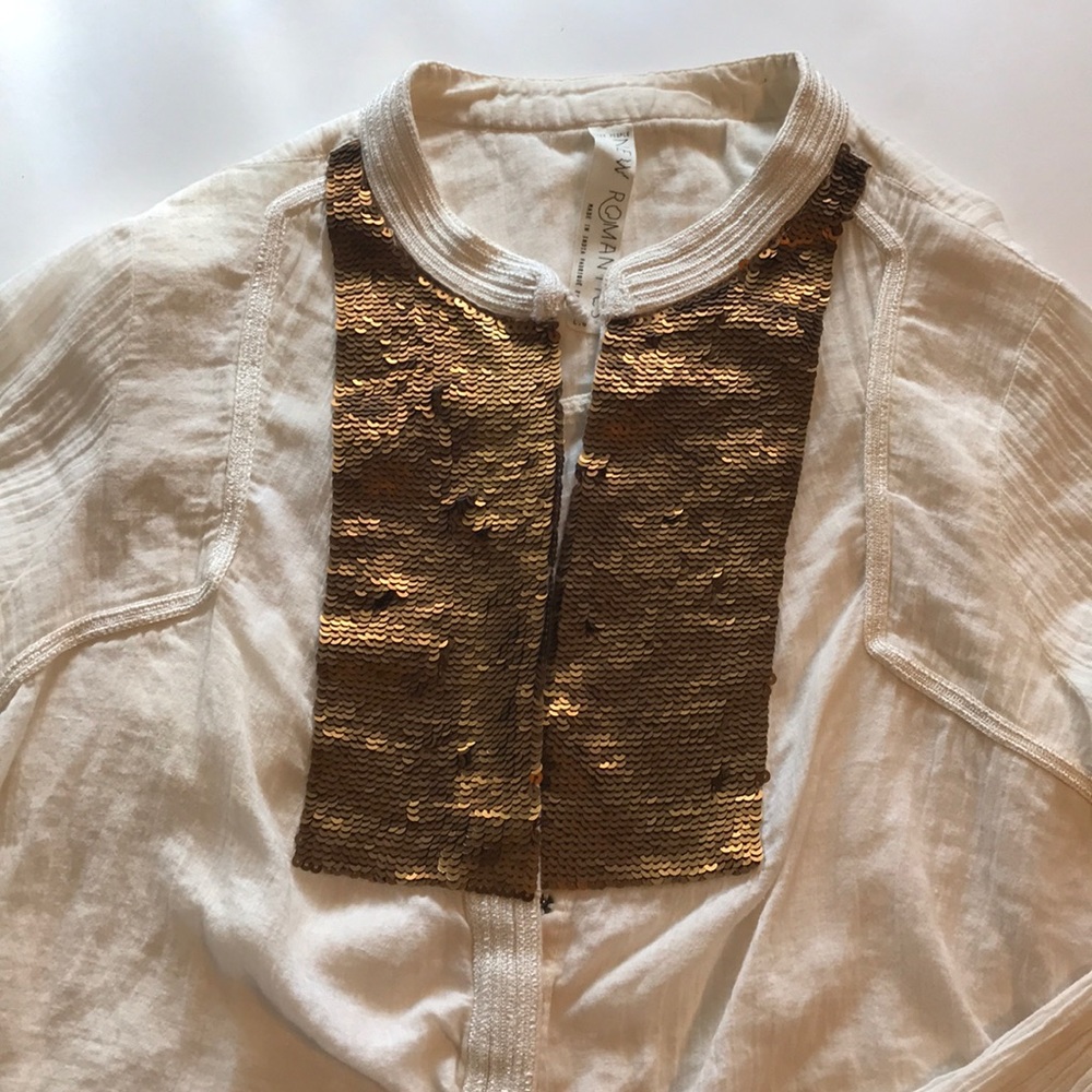 Free People sequin front top